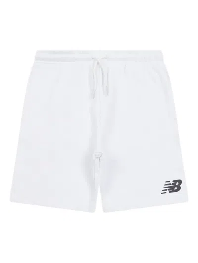 New Balance Kids' Logo-print Track Shorts In White