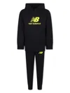 New Balance Logo-print Tracksuit In Black