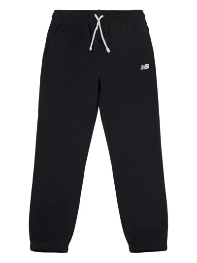 New Balance Kids' Logo-print Tracksuit Bottom In Black
