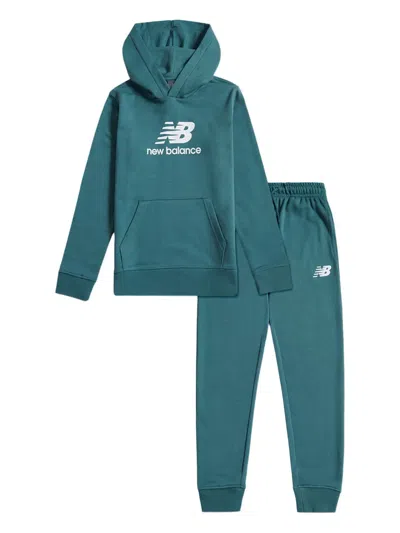 New Balance Kids' Logo-print Tracksuit In Green