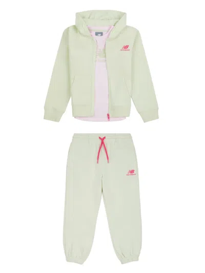 New Balance Kids' Logo-print Tracksuit In Green