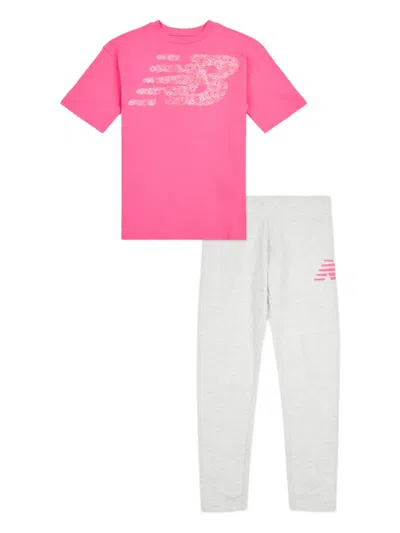 New Balance Kids' Logo-print Tracksuit In Multi