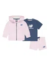 New Balance Logo-print Tracksuit Set In Pink