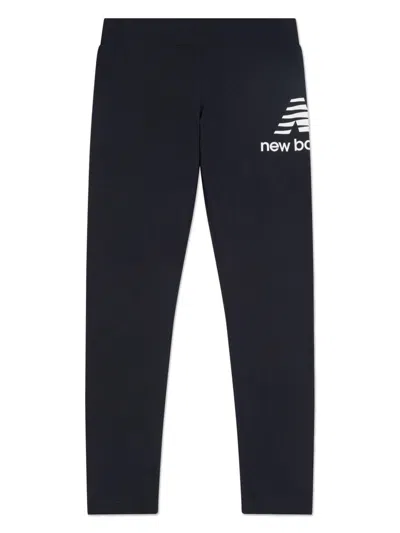 New Balance Kids' Logo-printed Jogging Trousers In Black