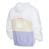 New Balance Logo Printing Colorblock Hooded Jacket Couple Style White In Multi