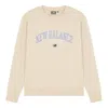 New Balance Logo Printing Round Neck Pullover Couple Style Creamy White In Neutral