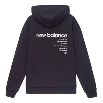 New Balance Logo Printing Sports Loose Couple Style Black