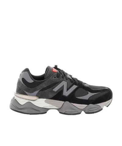 New Balance 9060 Black Mesh And Suede Sneakers