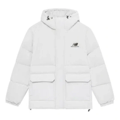 New Balance Logo Puffer Down Jacket 'white'
