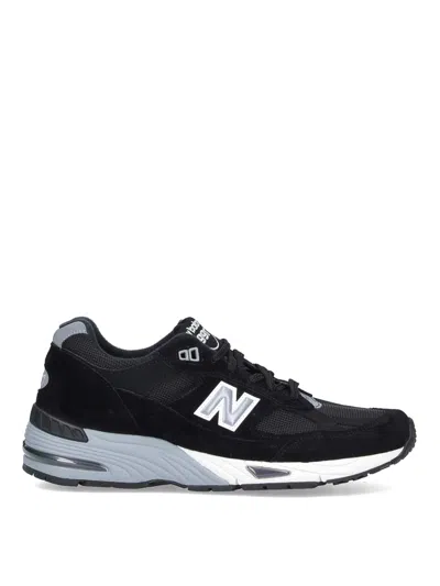 New Balance Logo Sneakers In Black