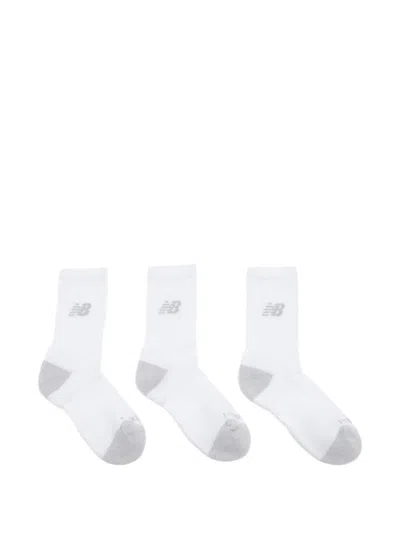New Balance Logo Socks In White