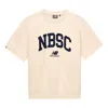 New Balance Logo T-shirt 'beige Navy' In Neutral