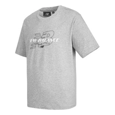 New Balance Logo T-shirt 'grey White' In Multi