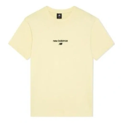 New Balance Logo T-shirt 'light Yellow' In Brown