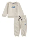 New Balance Logo Tracksuit Set In White