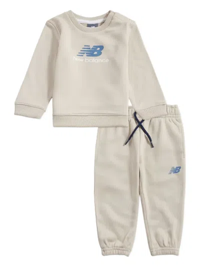 New Balance Kids' Logo Tracksuit Set In White