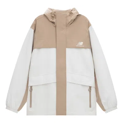 New Balance Logo Urban Remix Woven Jacket 'white Beige'