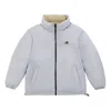 New Balance Logo Warm Down Jacket 'grey Khaki' In Gray