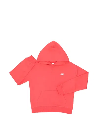 New Balance Kids' Logo-embroidered Hoodie In Orange
