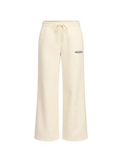 New Balance Logo-print Track Pants In White