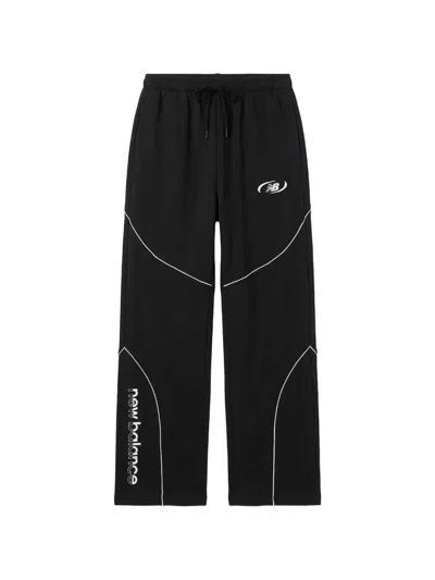 New Balance Logo-print Trackside Track Pants In Black