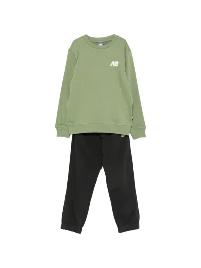 New Balance Kids' Logo-print Tracksuit In Green