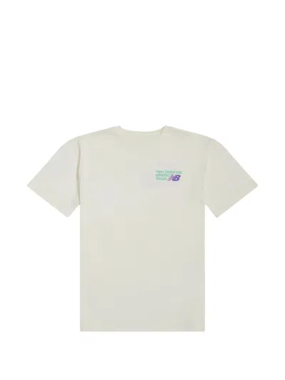 New Balance Kids' Logo-print T-shirt In Neutral