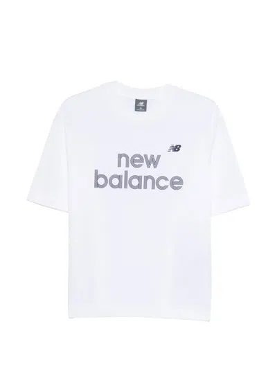 New Balance Logo-print T-shirt In White
