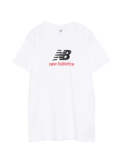 New Balance Kids' Logo-print T-shirt In White