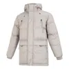 New Balance Long Casual Down Jacket 'grey' In White
