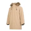 New Balance Long Puff Down Jacket 'tan' In Brown