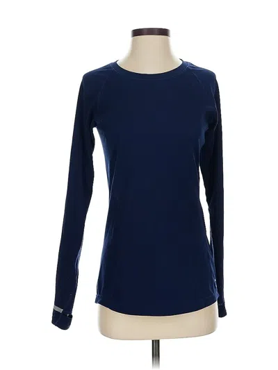 Pre-owned New Balance Long Sleeve T-shirt In Blue