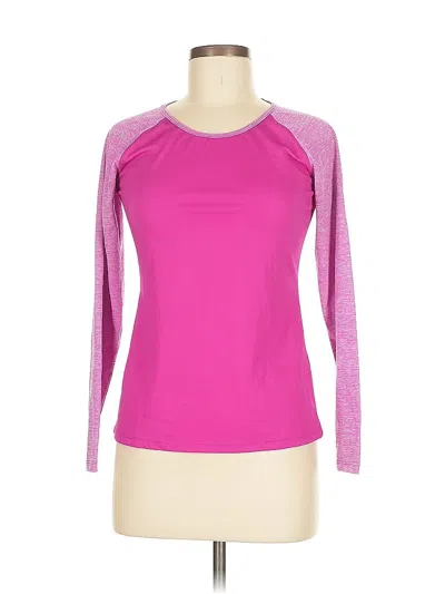 Pre-owned New Balance Long Sleeve T-shirt In Pink