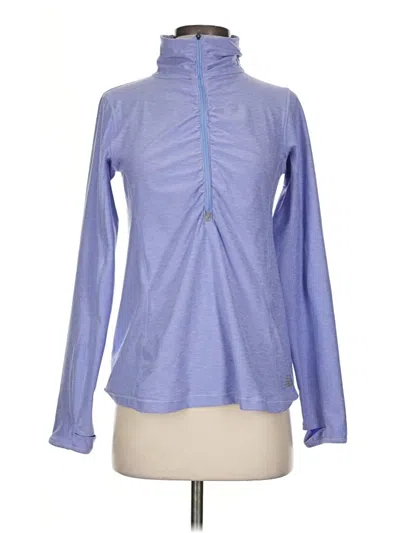 Pre-owned New Balance Long Sleeve Top Blue Turtleneck Tops