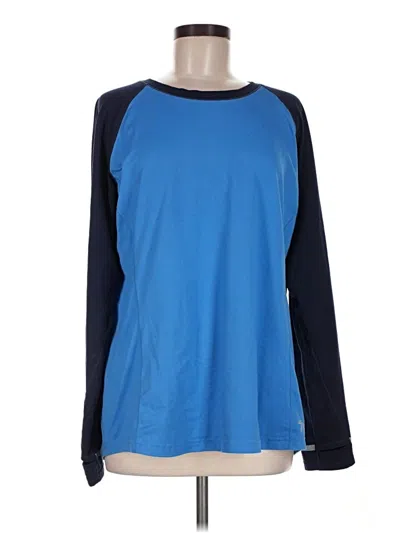 Pre-owned New Balance Long Sleeve T-shirt In Blue