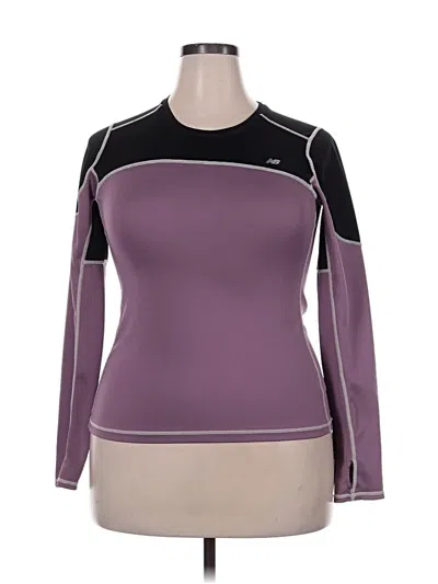 Pre-owned New Balance Long Sleeve T-shirt In Purple