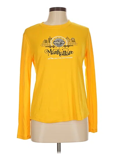 Pre-owned New Balance Long Sleeve T-shirt In Yellow