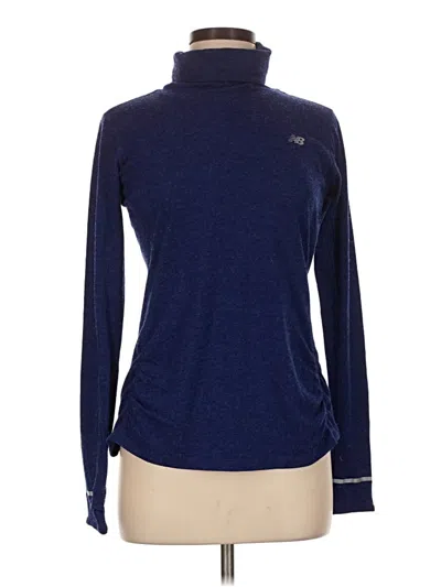 Pre-owned New Balance Long Sleeve Turtleneck In Blue