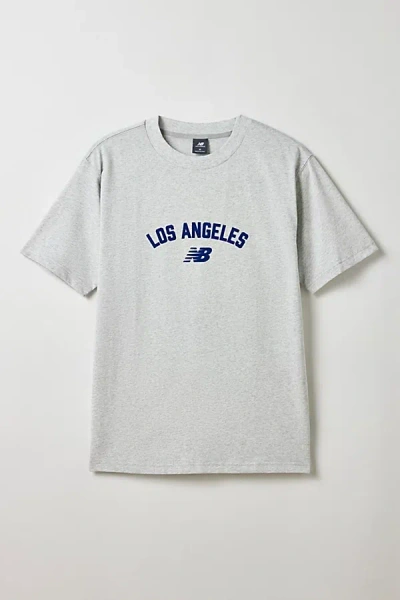 New Balance Los Angeles Graphic Tee In Light Grey, Men's At Urban Outfitters In Gray