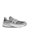 New Balance Grey Low Top Sneakers With Logo Detail In Suede And Tech Fabric Man In Gray