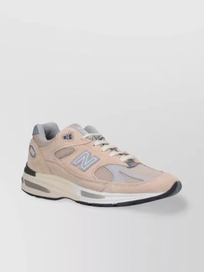 New Balance Low Top Sneakers With Mesh Panels And Rubber Outsole In Beige
