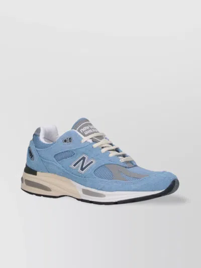 New Balance Low Top Sneakers With Mesh Panels And Suede Overlays In Blue