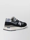New Balance Low Top Sneakers With Mesh Panels And Suede Overlays In Black