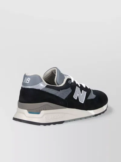 New Balance Low Top Sneakers With Mesh Panels And Suede Overlays In Black