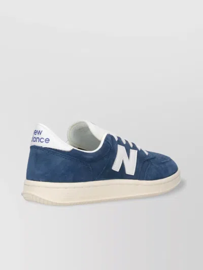 New Balance Low Top Suede Sneakers With Rubber Sole In Blue