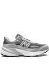 New Balance Grey Low Top Sneakers With Logo Detail In Suede And Tech Fabric Man In Gray