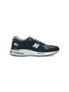 New Balance 991v2 Sneakers With Mesh Panels And Reflective Accents In Black