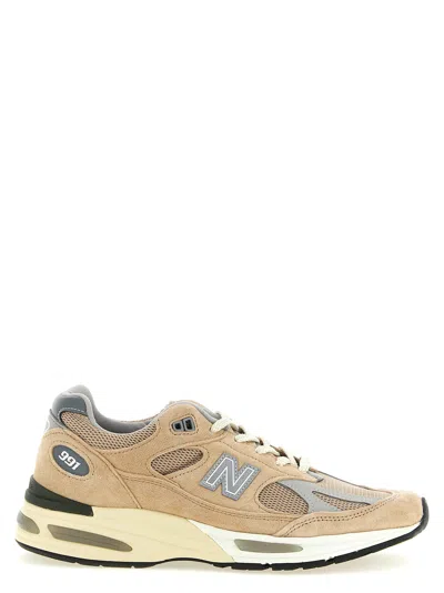 New Balance Made In Uk 991v2 Suede-panel Sneakers In Multi