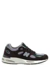 New Balance Suede And Mesh Panel Sneakers In Black