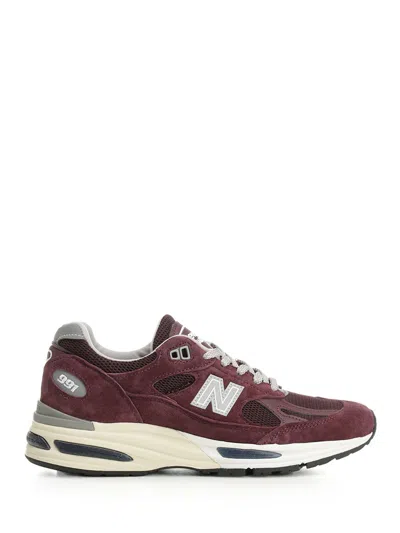 NEW BALANCE MADE IN UK 991V2 SNEAKERS BORDEAUX